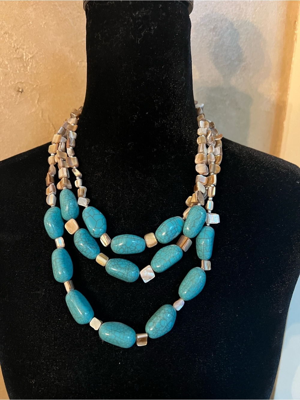 Turquoise Multi-Strand Beaded Necklace - Stylish Women's Jewelry